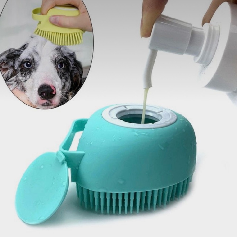 Cepillo De Baño Para Perros Y Gatos, Peine De Goma De Silicona Para Aseo De Masc